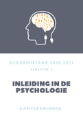 Aantekeningen Psychologie - Criminologische Wetenschappen KU Leuven - GESLAAGD