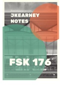 FSK 176 Lecture Notes 