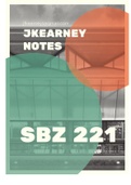 SBZ 221 Lecture Notes 