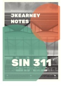 SIN 311 Lecture Notes 