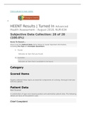 NUR-634 HEENT Results | Turned In Advanced  Health Assessment - August 2018, NUR-634 Subjective Data Collection: 28 of 28  (100.0%)