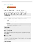 NUR-634 HEENT Results &vert; Turned In Advanced  Health Assessment - August 2018&comma; NUR-634 Subjective Data Collection&colon; 28 of 28  &lpar;100&period;0&percnt;&rpar;