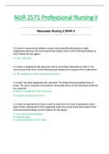 NUR 2571 &sol; NUR2571 Exam 3 &lpar;Latest 2021 &sol; 2022&rpar;&colon; Professional Nursing II &sol; PN 2 - Rasmussen