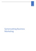 Samenvatting  Business Marketing