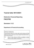 Distinctive Financial Reporting  FAC3702  Semesters 1 & 2  Department of Financial Accounting 
