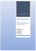 Multidisciplinair samenwerken, beroepsproduct 1 (cijfer 7,6)