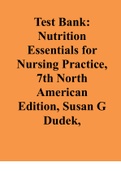 Test Bank&colon; Nutrition Essentials for Nursing Practice&comma; 7th North American Edition&comma; Susan G Dudek&comma;