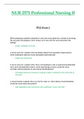 NUR 2571 &sol; NUR2571 Exam 1 &lpar;Latest 2021&rpar;&colon; Professional Nursing II &sol; PN 2 - Rasmussen