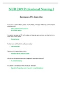 NUR 2349 &sol; NUR2349 Exam 1 &lpar;Latest 2021&rpar;&colon; Professional Nursing I &sol; PN 1 - Rasmussen