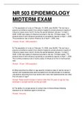 NR 503 &sol; NR503 EPIDEMIOLOGY MIDTERM EXAM&period; QUESTIONS AND ANSWERS
