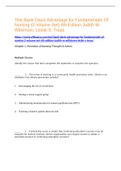 Test Bank Davis Advantage for Fundamentals Of Nursing (2 Volume Set) 4th Edition Judith M. Wilkinson, Leslie S. Treas