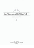 LADLANA Marked assessment 1 2021