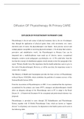 Diffusion OF Physiotherapy IN Primary CARE study guide