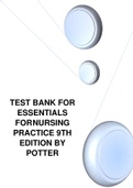 TEST BANK FOR  ESSENTIALS  FORNURSING  PRACTICE 9TH  EDITION BY  POTTER
