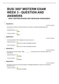BUSI 3007 FINAL & MIDTERM EXAM  - QUESTION AND ANSWERS(LATEST UPDATE) GRADED A+