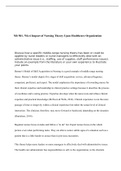 NR 501- Week 6 Impact of Nursing Theory Upon Healthcare Organization