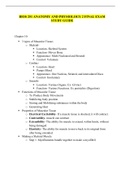 BIOS 251 ANATOMY AND PHYSIOLOGY 2 FINAL EXAM STUDY GUIDE (LATEST 2021) | CHAMBERLAIN COLLEGE OF NURSING 