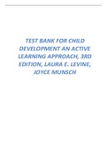 TEST BANK FOR CHILD DEVELOPMENT AN ACTIVE LEARNING APPROACH&comma; 3RD EDITION&comma; LAURA E&period; LEVINE&comma; JOYCE MUNSCH