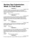 Review Test Submission: Week 11 Final Exam