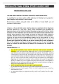 NURS 6670 FINAL EXAM STUDY GUIDE 2020 ANSWER&comma;WELL EXPLAINED GRADED A&period;