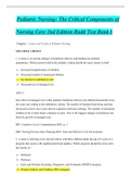 PEDIATRIC NURSING&colon; The Critical Components of Nursing Care 2nd Edition Rudd Test Bank 1 Complete