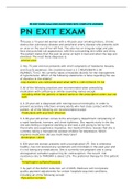 PN EXIT EXAM (latest 2020) QUESTIONS WITH COMPLETE ANSWERS