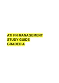ATI PN MANAGEMENT STUDY GUIDE GRADED A