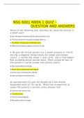 NSG 6001 WEEK 1 QUIZ – QUESTION AND ANSWERS | VERIFIED SOLUTION 