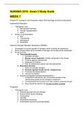 NURSING 3210 - Exam 3 Study Guide.