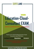 CertsLand New Release and Updated Salesforce Education-Cloud-Consultant Dumps