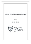 Political Participation UoY Year 3 FULL NOTES