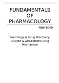 Toxicology & Drug Discovery, Diuretic & Anaesthetic Drug Mechanism
