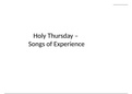 Holy Thursday – Songs of Experience notes