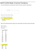 MATH 225N Week 3 Central Tendancy Question and Answers&comma;WELL EXPLAINED&period;