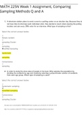MATH 225N Week 1 Assignment&comma; Comparing Sampling Methods Q and A&colon; 2019
