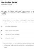 NURSING LP 1300 Mental Health Assessment of Older Adults