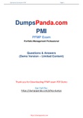 Newest and Authentic PMI PfMP PDF Dumps [2021]