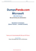 Newest and Authentic Microsoft MS-500 PDF Dumps [2021]