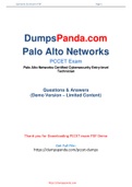 Newest and Authentic Palo Alto Networks PCCET PDF Dumps [2021]