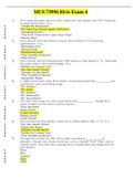 MUS 73996 Elvis Exam 4 Question And Answers&lpar; Complete Solution Rated A&rpar;