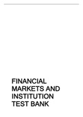 FINANCIAL MARKETS AND INSTITUTIONS TEST BANK