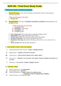 NUR 340 &ndash; Final Exam Study Guide&period;