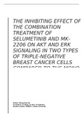Combinatie therapie van Sel/MK vergeleken met mono-treatment op TNBC types