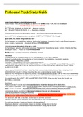 NUR 197 - Patho and Psych Study Guide&period;