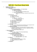 NUR 220 - Final Exam Study Guide&period;