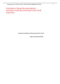 Consultative Change Recommendation Essentials of Advanced Nursing Practice Field Experience&comma;100&percnt; CORRECT