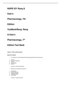 NURS 531 Rang & Dale&rsquo;s Pharmacology&comma; 7th Edition TestBank