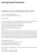 NURSING LP 1300Chapter 22: Care of Patients with Cancer | Nursing School Test Banks.pdf