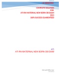 ATI RN MATERNAL NEWBERN OB EXAM(4 VERSIONS)  / RN ATI  MATERNAL NEWBERN OB EXAM(4 VERSIONS) (4 Latest Versions, 2021) |Verified and 100% Correct Q & A, Complete Document for Exam|