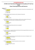 PATHOPHYSIOLOGY)_ PATHO 2410 Nutrition Elimination & Sexuality (CP #4) Test Bank Exam Tested Questions and Answers (Revised 2021 Exam Study Guide)